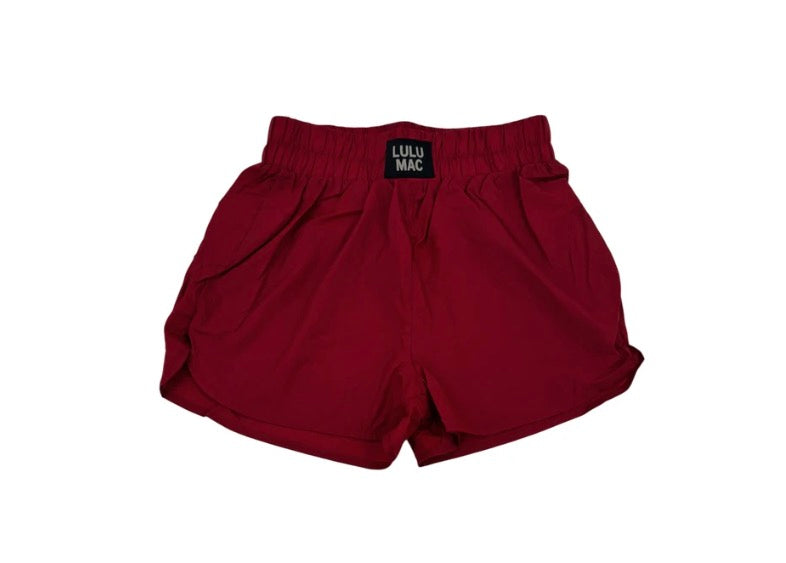 Lulu Mac maroon shorts