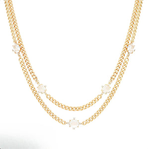 Double strand curb necklace