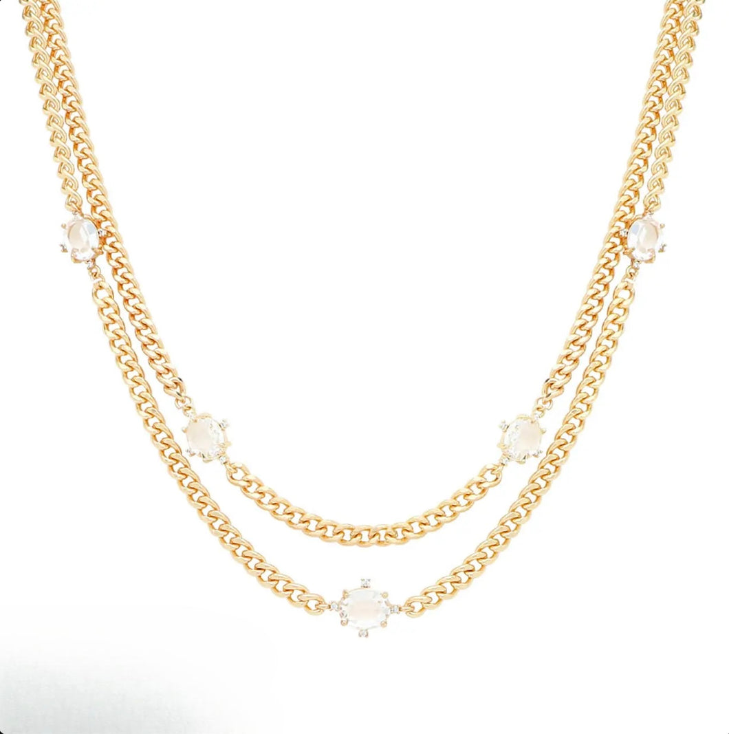 Double strand curb necklace