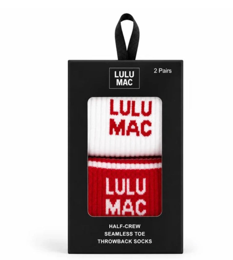Lulu Mac 2- pack socks red