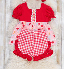 Sweet Apple Gingham Ruffle Outfit