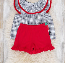 Polka Dot Pencil & Apple Ruffle Outfit