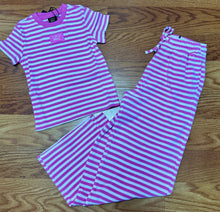 Kd-Mc-Stripe Mono-Tag Patch Youth Pant-Neon Pink