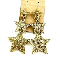 Starry night waterfall New Years earrings