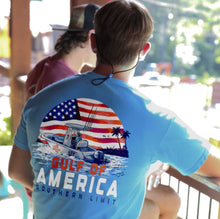 GULF BOAT TURQUOISE gulf of America tee shirt unisex