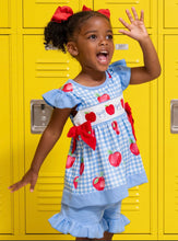 Smocked Apples Gingham Ruffle Outfit