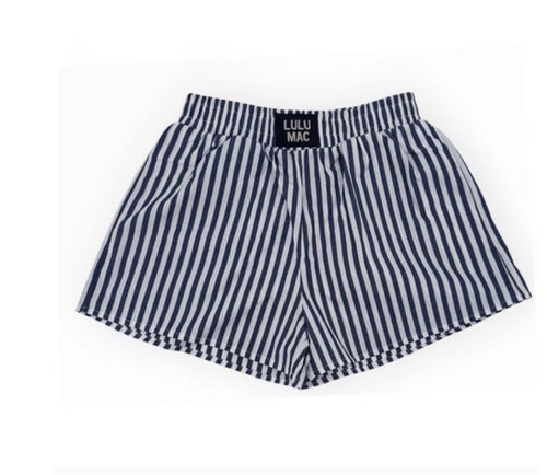 Lulu Mac navy stripe shorts