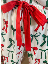 Midnight Bow Christmas Edition Ruffle Pajamas-‼️NO RETURN‼️