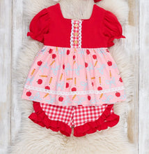 Sweet Apple Gingham Ruffle Outfit