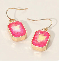 Iridescent Faceted Drop Dangle Earrings