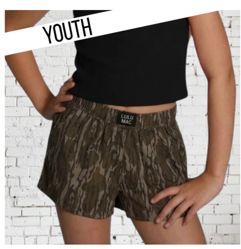 Lulu Mac camo bottomland shorts only ‼️adult and youth‼️