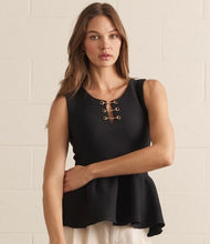 Black peplum top