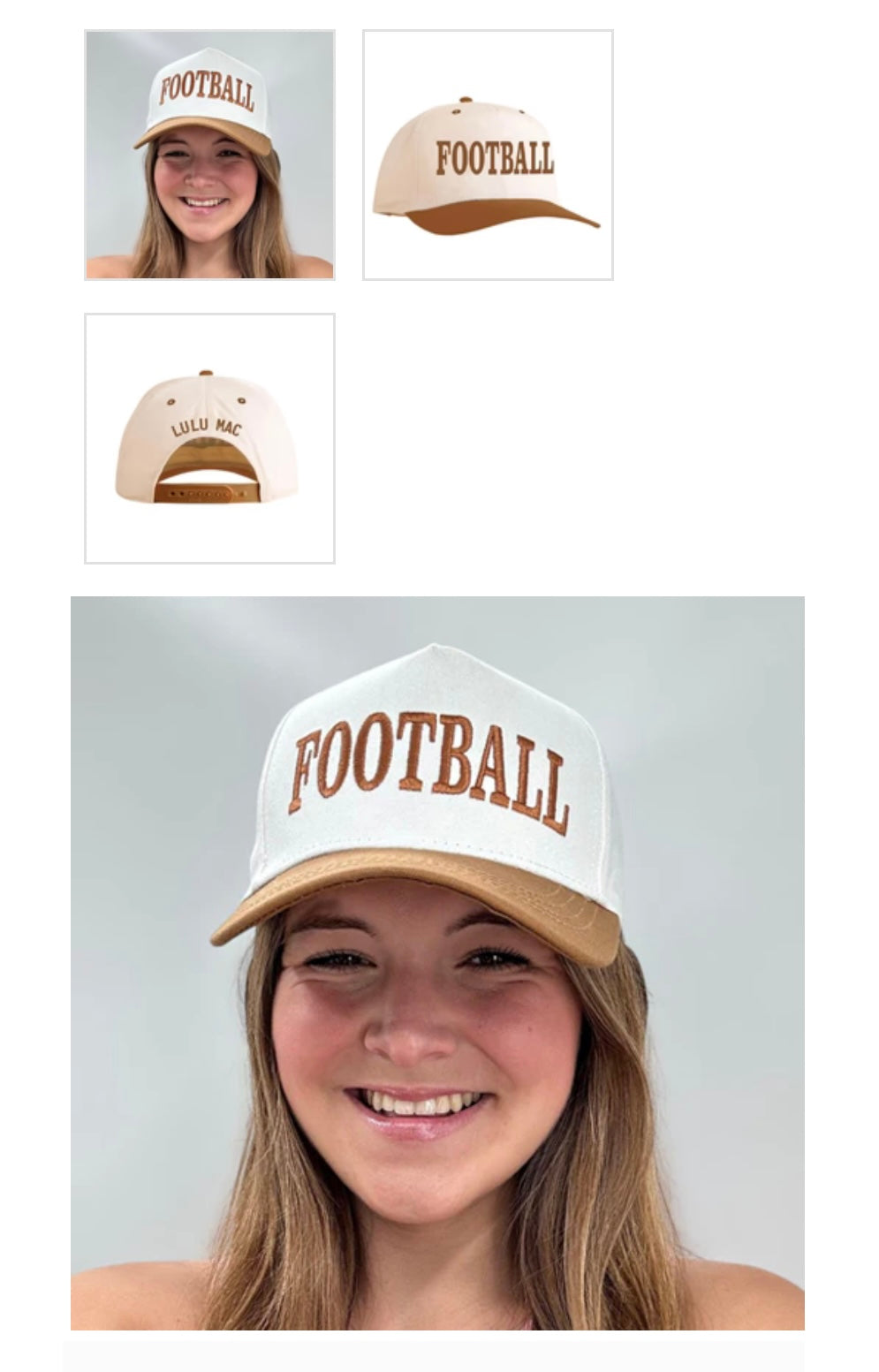 Lulu Mac football hat