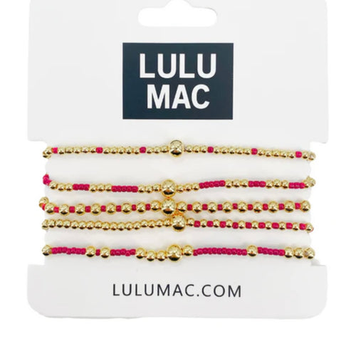 Red Lulu Mac bracelet set