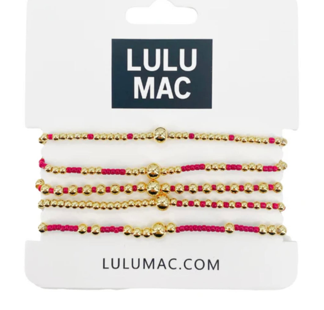 Red Lulu Mac bracelet set