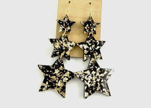 Starry night waterfall New Years earrings