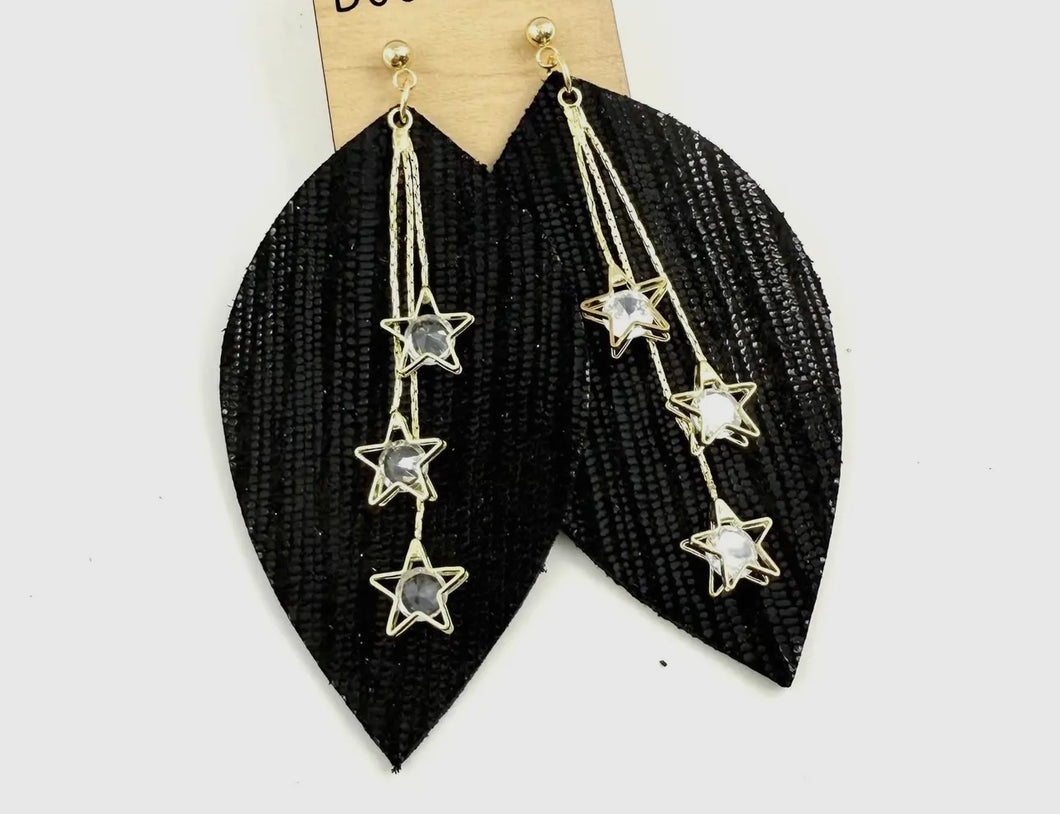 3 tier star New years earring