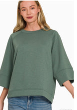 Scuba 3/4 Sleeve Pullover top