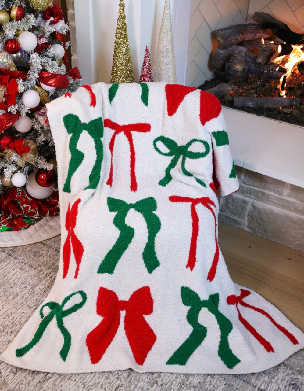 Midnight Bow Christmas Edition Blanket-NO RETURN FINAL SALE