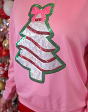 Foil bow Christmas treat luxe pullover