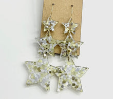 Starry night waterfall New Years earrings