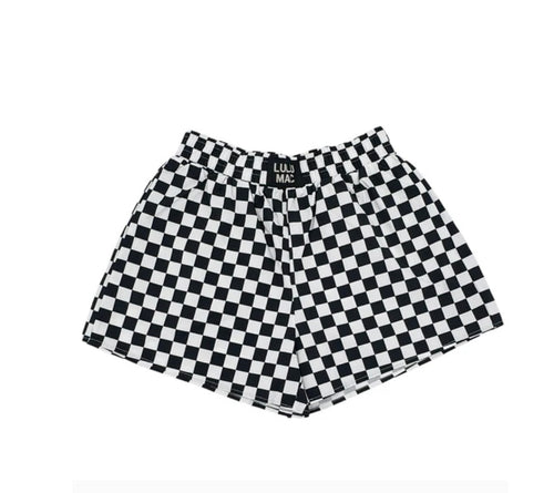 Lulu Mac black white checkered shorts
