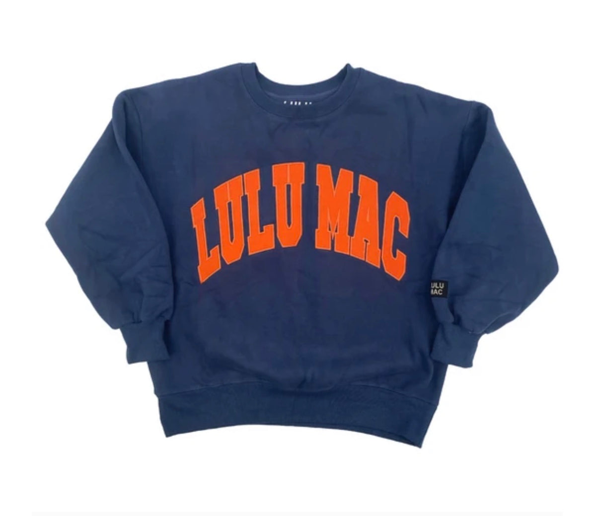 Lulu Mac navy orange sweatshirt