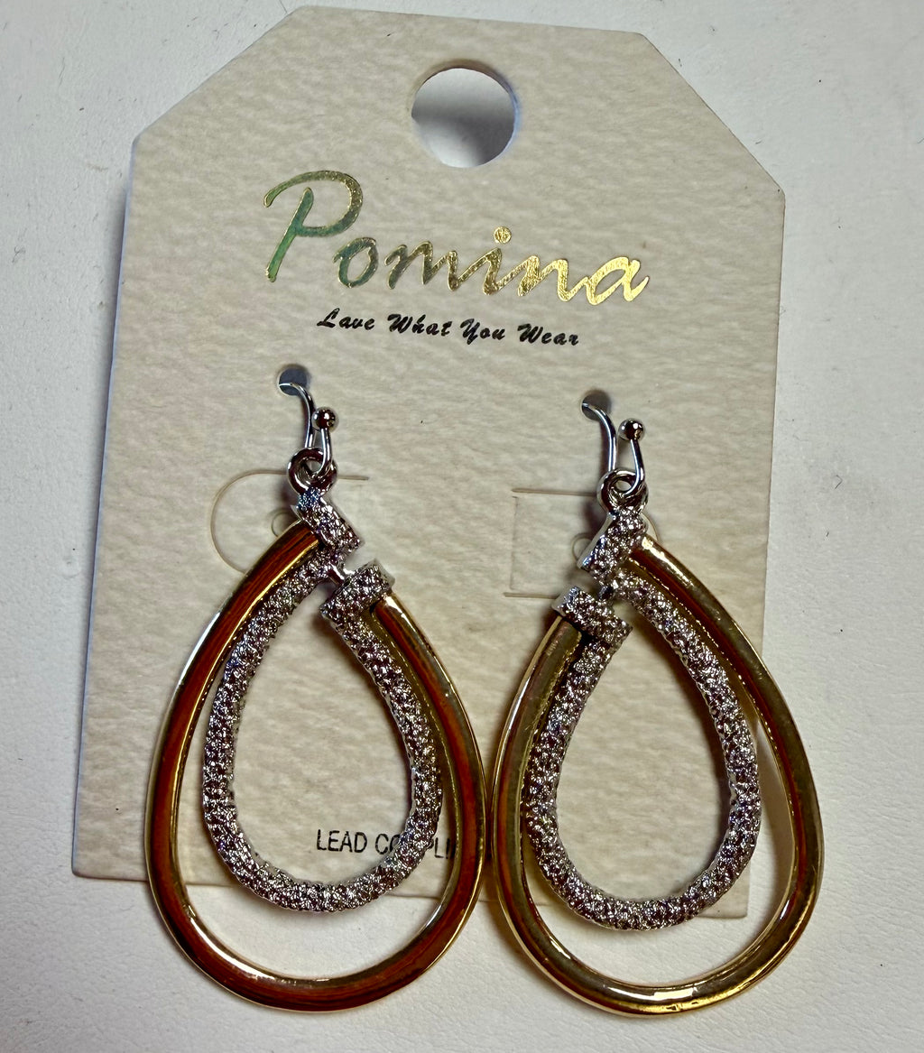 Layered teardrop earrings