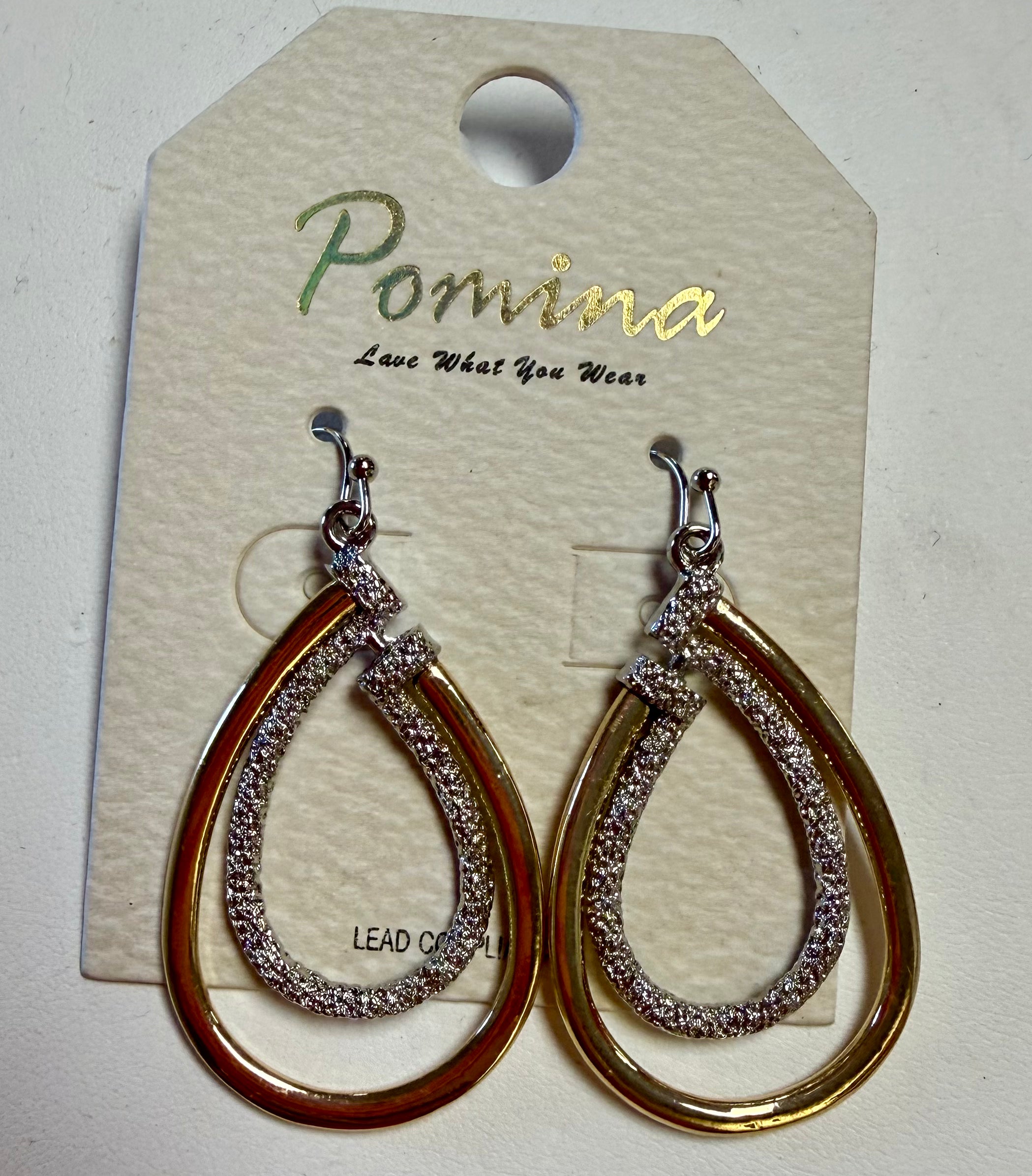 Layered teardrop earrings