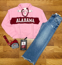 Alabama Color-Block Snap-Neck Pullover