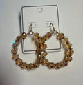 Gold round bead earrings