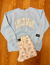 Youth Lulu Mac camo blue sweatshirt