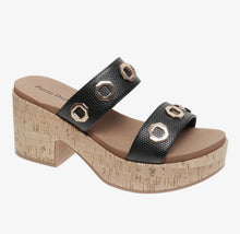 Black wedge sandal