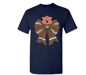 Auburn tigers tee shirt with bow