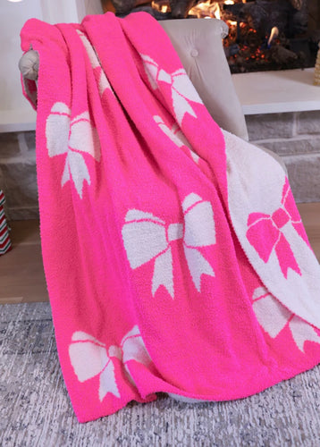 Tied Up in Pink Blanket bows