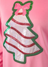 Foil bow Christmas treat luxe pullover