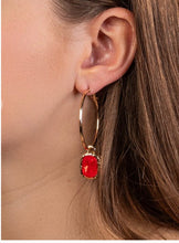 Rhinestone hoop earrings