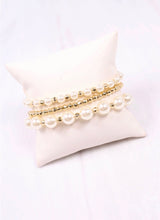 Pearl Stretch Bracelet Set Ivory