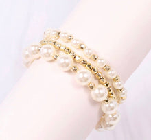 Pearl Stretch Bracelet Set Ivory