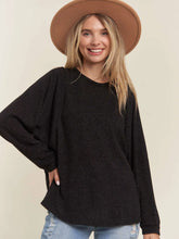 Black Metallic Loose Fit Top with Lurex