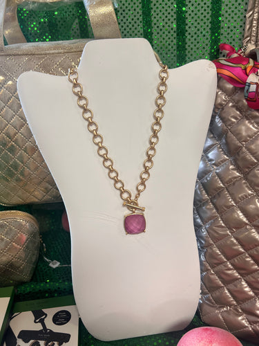 Mauve Pendant Necklace
