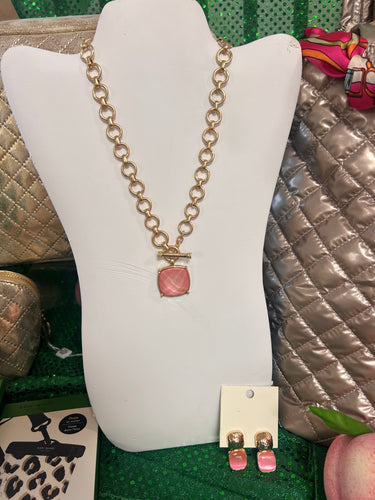Pink Pendant Necklace