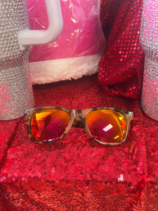 Tortoise Shell Sunglasses with Orange Lens