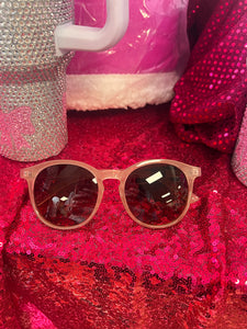 Champagne Sunglasses with Brown Lens