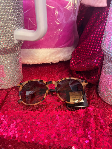 Light Tortoise Shell Sunglasses with Brown Lens
