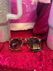 Light Tortoise Shell Sunglasses with Brown Lens