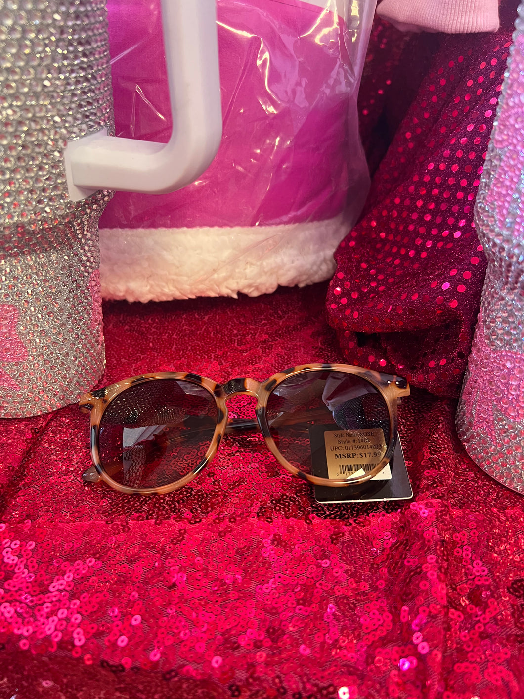 Light Tortoise Shell Sunglasses with Brown Lens