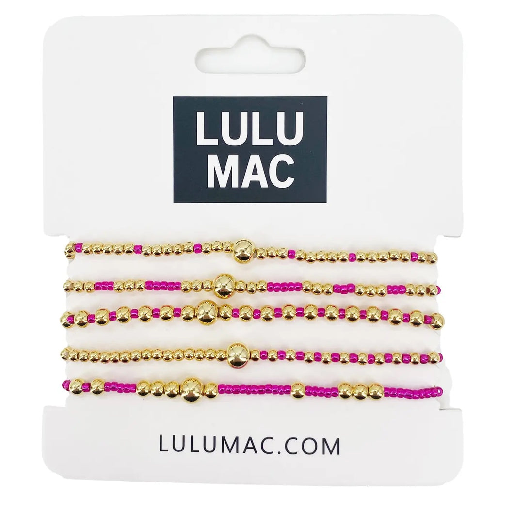 Pink Lulu Mac Bracelet Set