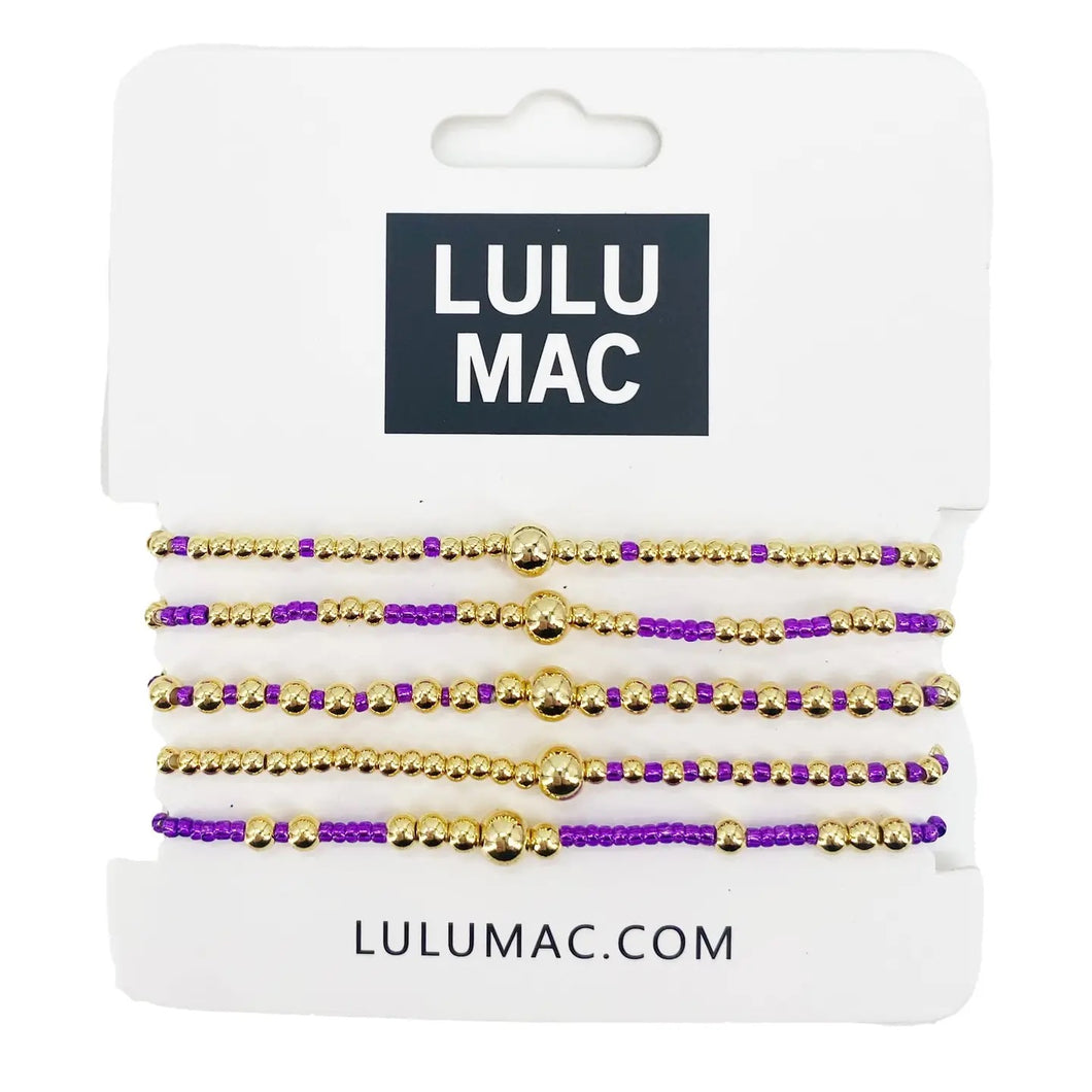 Purple Lulu Mac Bracelet Set