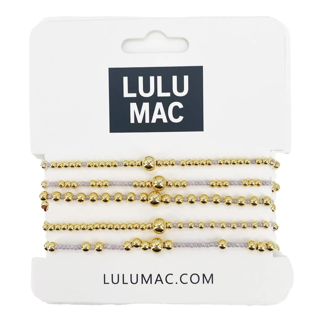 White Lulu Mac Bracelet Set